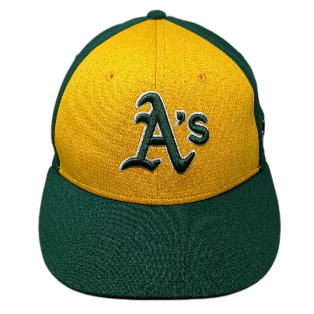 Oakland Athletics MLB OC Sports Baseball Cap Green Yellow One Size A's Logo Mesh